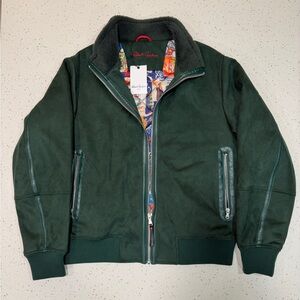 Robert Graham Dark Green Bomber Jacket